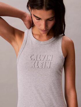 Calvin Klein Logo Midi Tank Klänning