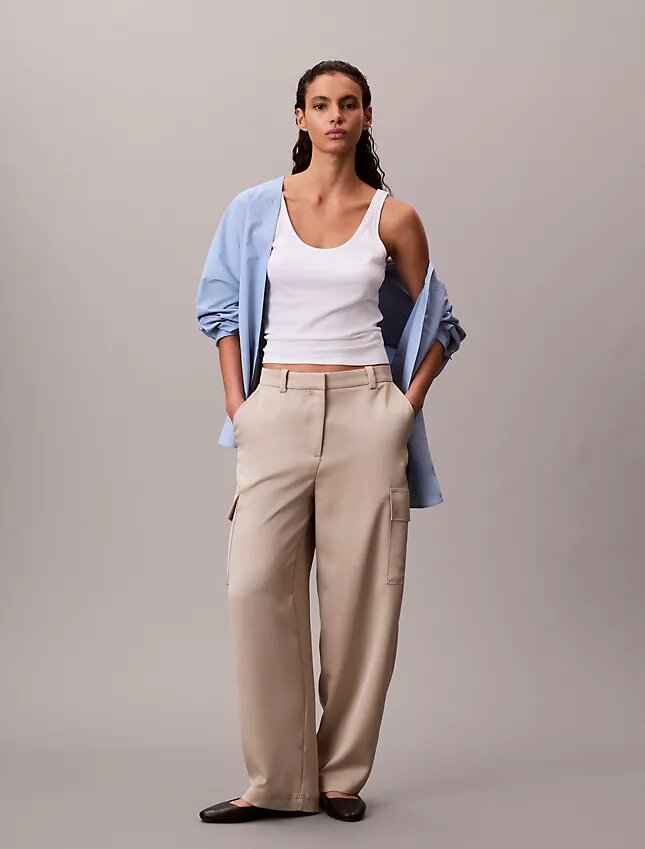 Cargo-byxor i satin-twill Cargo-byxor i satin-twill