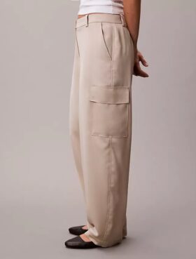 Cargo-byxor i satin-twill