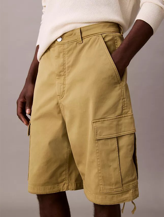 Cargoshorts i Cotton Stretch bomullstwill Cargoshorts i Cotton Stretch bomullstwill