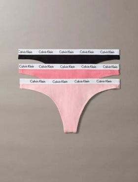 Carousel Cotton Stretch Rib Thong i 3-pack