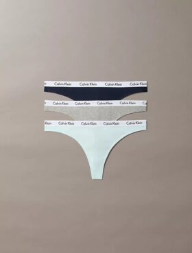 Carousel Cotton Stretch Rib Thong i 3-pack