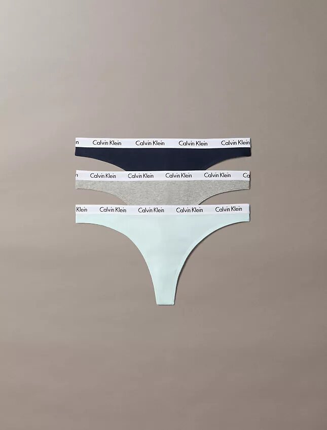 Carousel Cotton Stretch Rib Thong i 3-pack Carousel Cotton Stretch Rib Thong i 3-pack