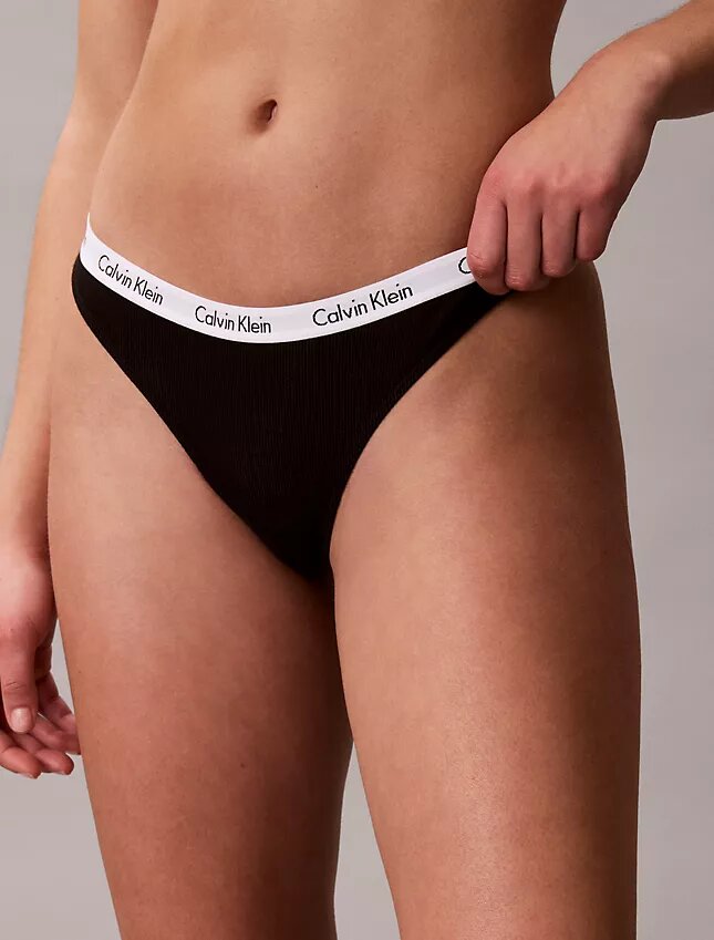 Carousel Cotton Stretch Rib Thong i 3-pack Carousel Cotton Stretch Rib Thong i 3-pack