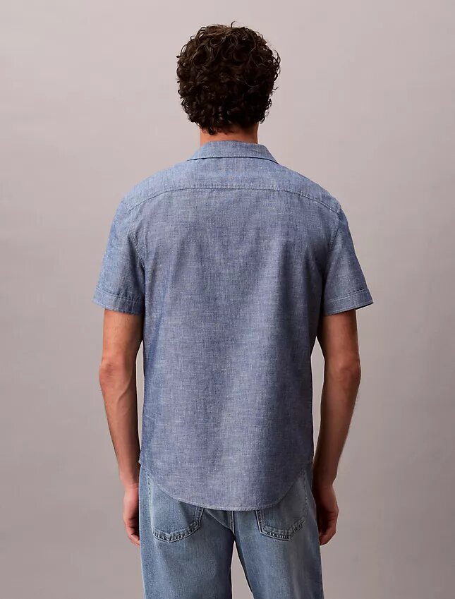 Chambray klassisk skjorta med knappar Chambray klassisk skjorta med knappar