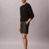 Chambray raka 7-tums shorts med dragkedja Chambray raka 7-tums shorts med dragkedja