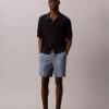 Chambray-shorts med dragkedja