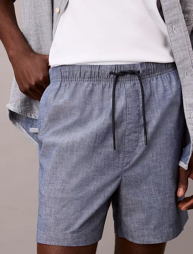 Chambray-shorts med dragkedja Chambray-shorts med dragkedja