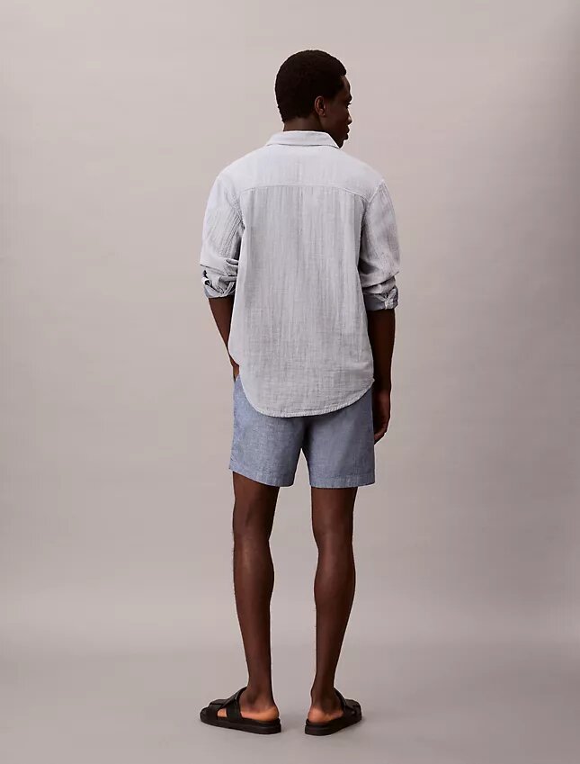 Chambray-shorts med dragkedja Chambray-shorts med dragkedja