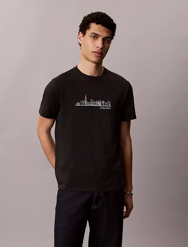 City Skyline-grafik Klassisk T-shirt City Skyline-grafik Klassisk T-shirt