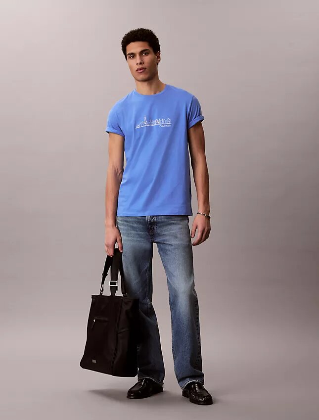 City Skyline-grafik Klassisk T-shirt City Skyline-grafik Klassisk T-shirt