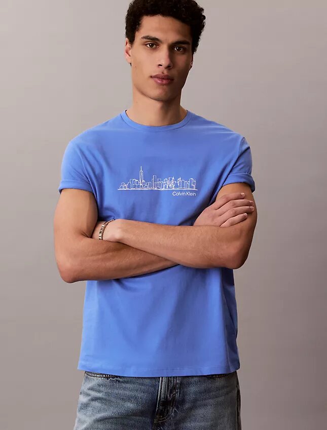 City Skyline-grafik Klassisk T-shirt City Skyline-grafik Klassisk T-shirt