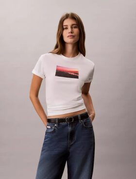 City Sunset-logotyp Klassisk T-shirt