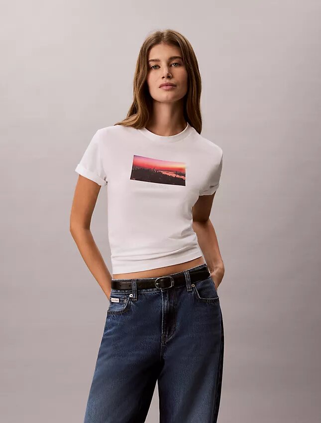 City Sunset-logotyp Klassisk T-shirt City Sunset-logotyp Klassisk T-shirt