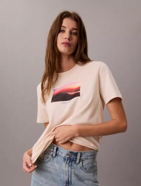 City Sunset-logotyp Klassisk T-shirt