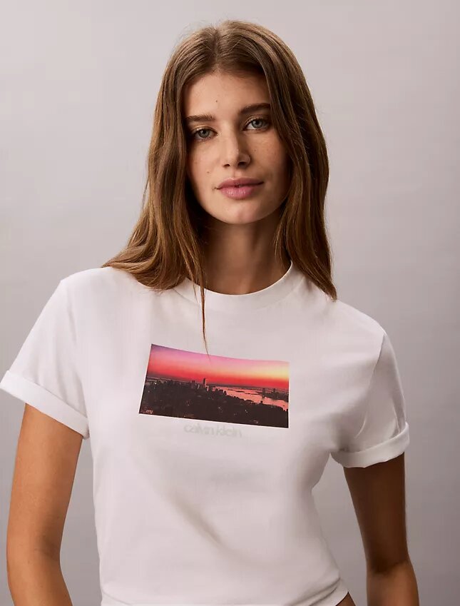 City Sunset-logotyp Klassisk T-shirt City Sunset-logotyp Klassisk T-shirt
