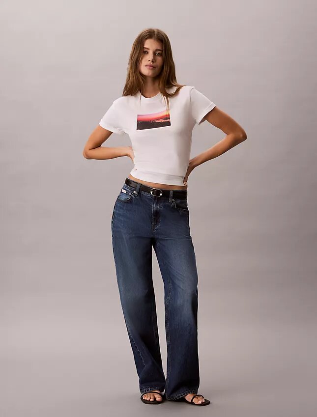 City Sunset-logotyp Klassisk T-shirt City Sunset-logotyp Klassisk T-shirt