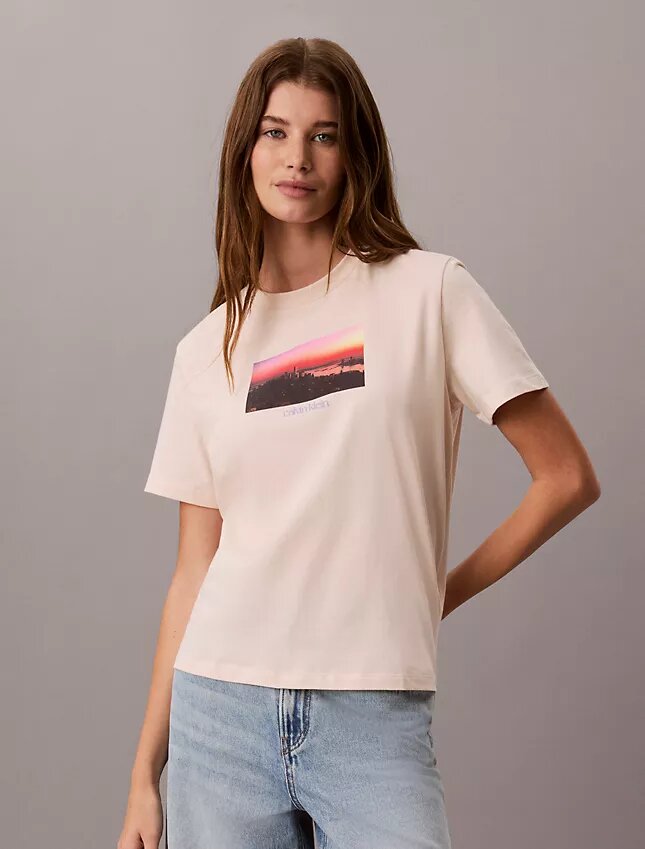 City Sunset-logotyp Klassisk T-shirt City Sunset-logotyp Klassisk T-shirt