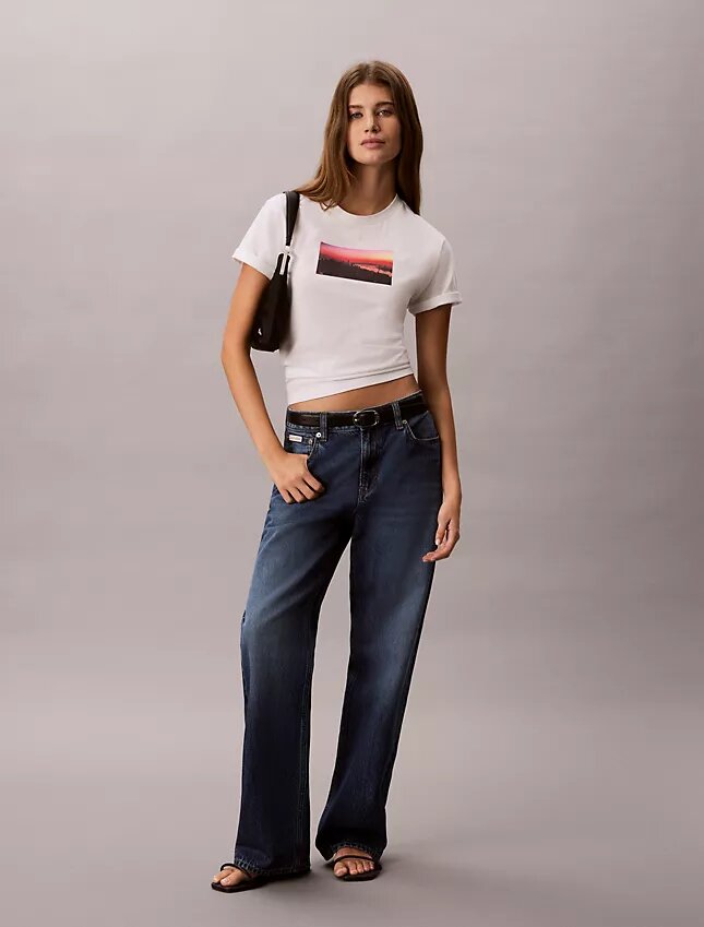 City Sunset-logotyp Klassisk T-shirt City Sunset-logotyp Klassisk T-shirt