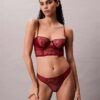CK Black blommig spets, Unlined balconette-bh