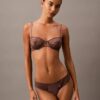CK Black blommig spets, Unlined balconette-bh
