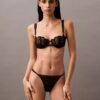 CK Black blommig spets, Unlined balconette-bh CK Black blommig spets, Unlined balconette-bh