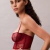 CK Black blommig spets, Unlined balconette-bh