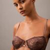 CK Black blommig spets, Unlined balconette-bh