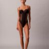 CK Black bodysuit i blommig spets CK Black bodysuit i blommig spets