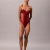 CK Black bodysuit i blommig spets