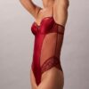 CK Black bodysuit i blommig spets