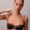 CK Black Geo-spets, Unlined balconette-bh CK Black Geo-spets, Unlined balconette-bh