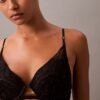 CK Black Push-Up-bh med blommig spets