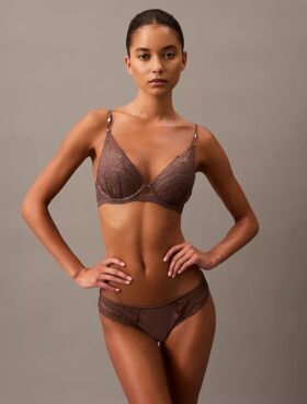 CK Black Push-Up-bh med blommig spets CK Black Push-Up-bh med blommig spets