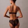 CK Black Push-Up-bh med blommig spets