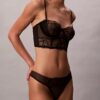 CK Black Thong med blommig spets CK Black Thong med blommig spets