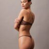 CK Black Thong med blommig spets CK Black Thong med blommig spets