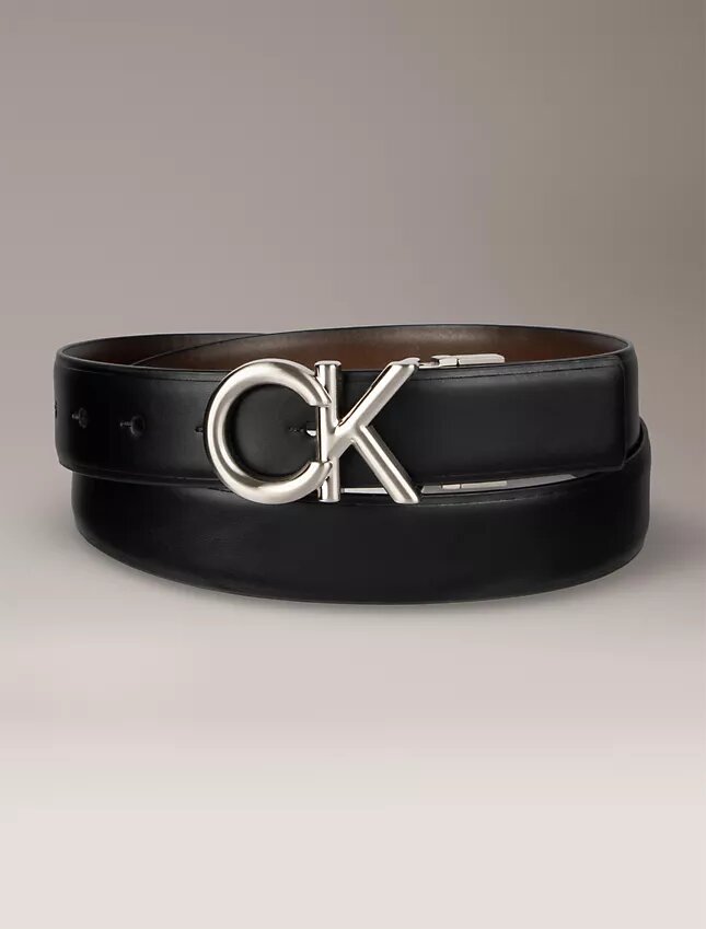 Ck-logotypplatta Vändbart dressbälte Ck-logotypplatta Vändbart dressbälte