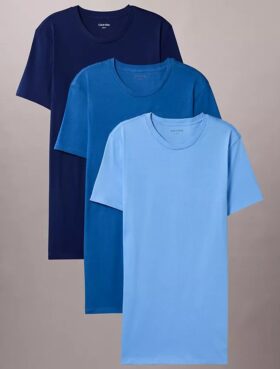 Cotton Classics 3-pack klassisk T-shirt med rund hals