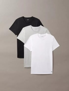 Cotton Classics 3-pack T-shirt med rund hals och klassisk passform
