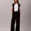 Cotton Stretch-byxor med vida ben Cotton Stretch-byxor med vida ben