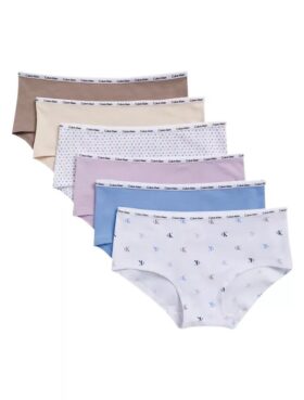 Cotton Stretch-Hipster för flickor, 6-pack Cotton Stretch-Hipster för flickor, 6-pack