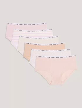 Cotton Stretch-Hipster för flickor, 6-pack Cotton Stretch-Hipster för flickor, 6-pack
