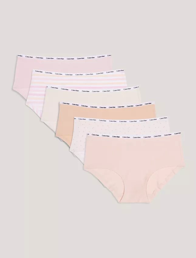 Cotton Stretch-Hipster för flickor, 6-pack Cotton Stretch-Hipster för flickor, 6-pack