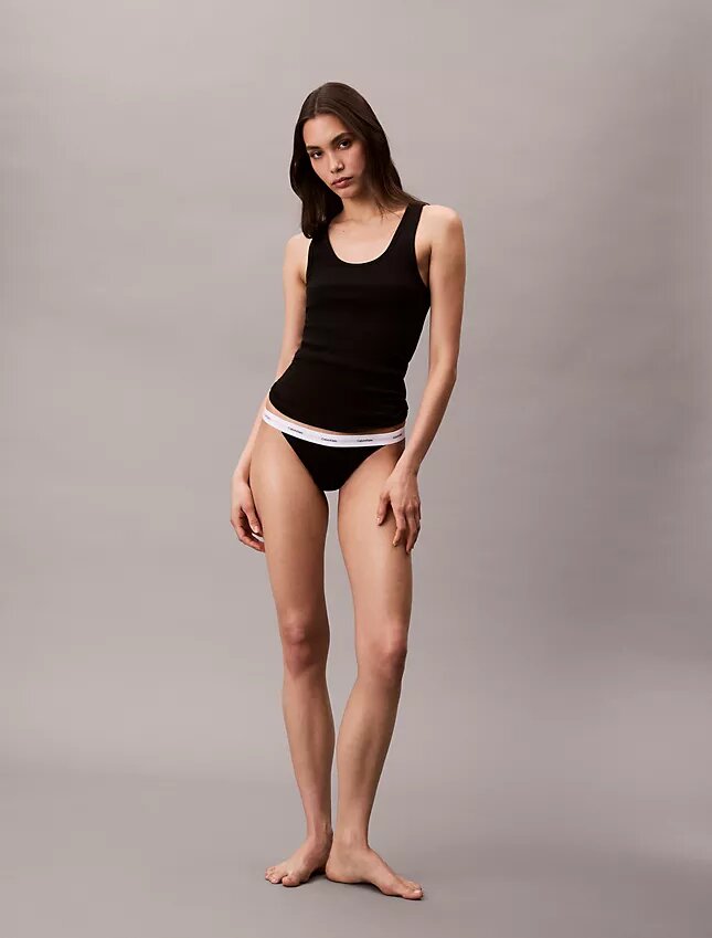 Cotton Stretch Rib Thong Cotton Stretch Rib Thong