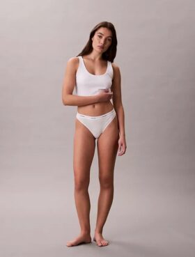 Cotton Stretch-ribbad Thong