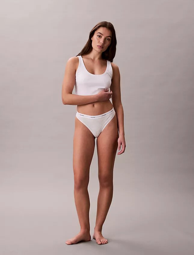 Cotton Stretch-ribbad Thong Cotton Stretch-ribbad Thong