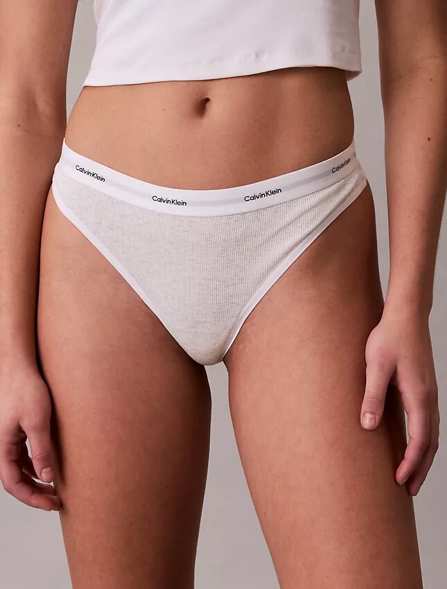 Cotton Stretch-ribbad Thong Cotton Stretch-ribbad Thong