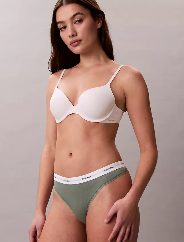 Cotton Stretch-ribbad Thong Cotton Stretch-ribbad Thong