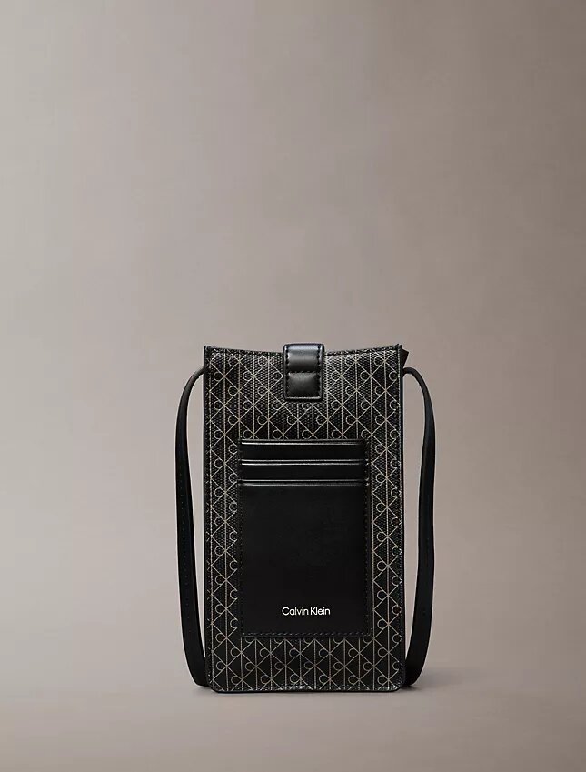 Crossbody-väska med emblem-logotyp över hela ytan Crossbody-väska med emblem-logotyp över hela ytan